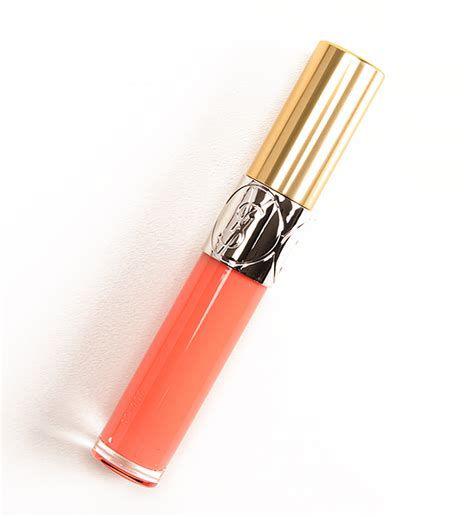 ysl 204 corail tra|YSL Corail Trapeze (No. 204) Gloss Volupte Review .